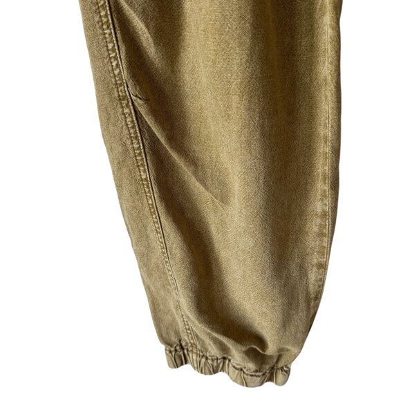 Anthropologie Rhys Utility Jogger Pant Sz Large Linen Blend Utility Moss Green - Picture 14 of 16